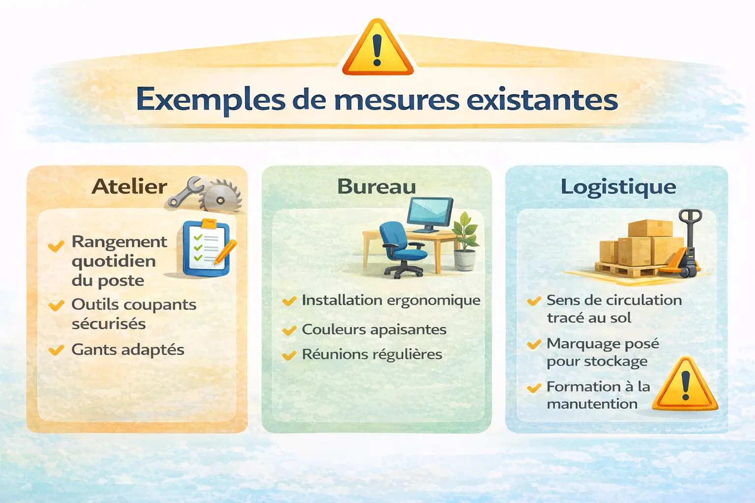 Exemples : mesures de prévention existantes