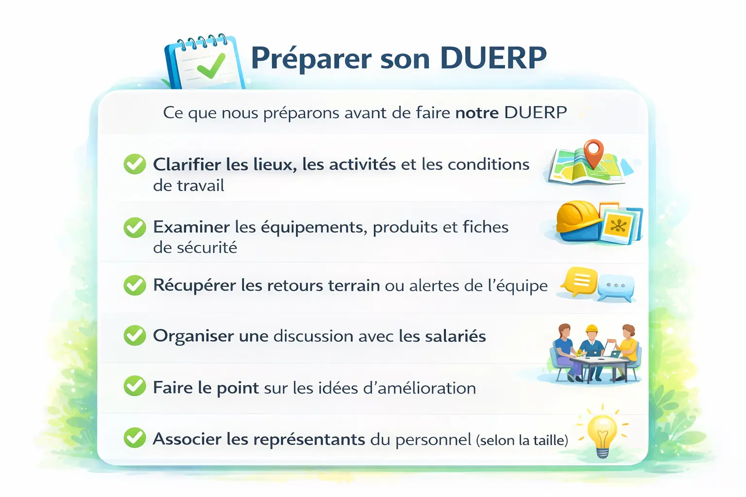 Checklist : préparer son DUERP